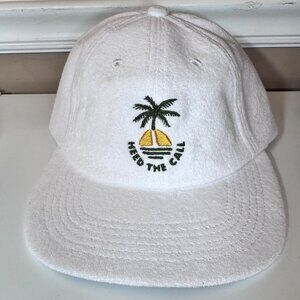 Howler Bros Sunset Palm Terry Strapback Hat Off White Pliable Brim Heed the Call
